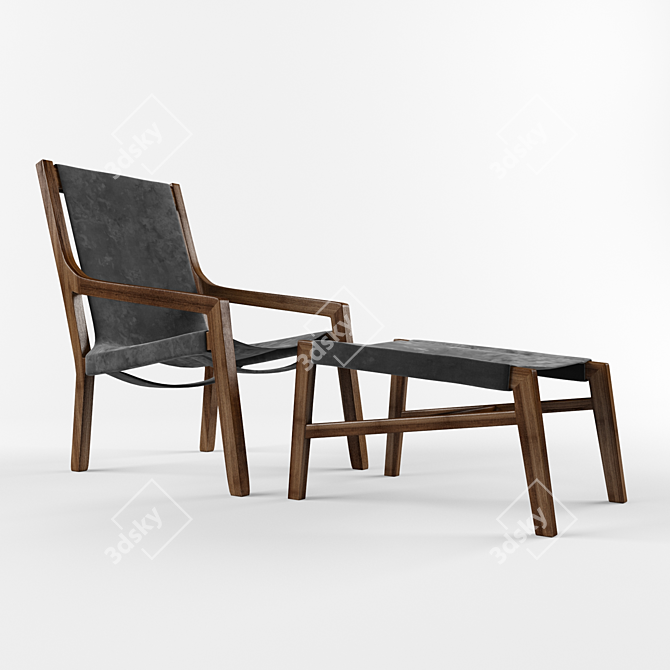 Sleek Hideout Chair 3D model image 1