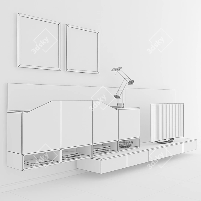 Modern Scavolini Living Room Set 3D model image 2