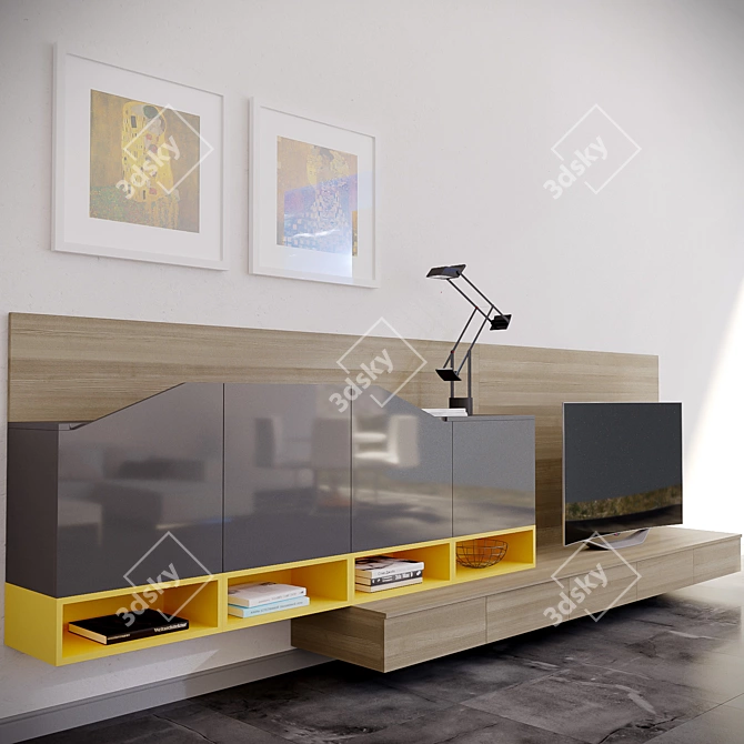 Modern Scavolini Living Room Set 3D model image 3