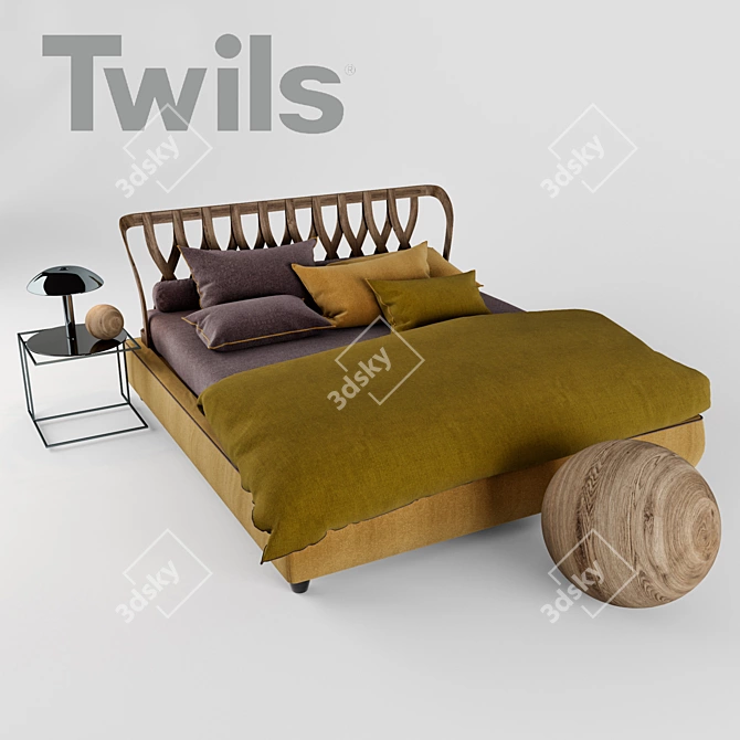  Twils Natural Bed: Organic Comfort 3D model image 1