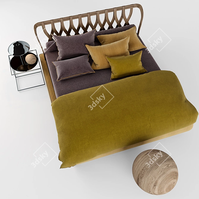  Twils Natural Bed: Organic Comfort 3D model image 3