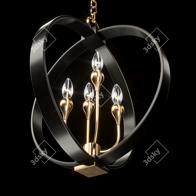 Dresden AOB Chandelier: Elegant and Versatile 3D model image 1