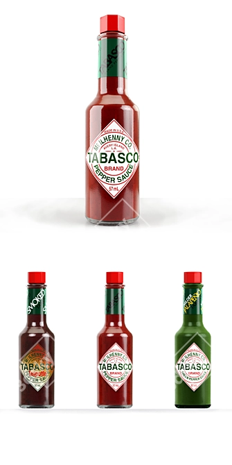 Fiery Flavor Enhancer: Tabasco 3D model image 3