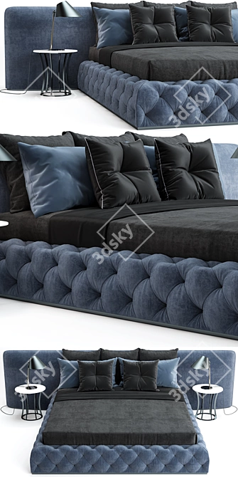 Flexform Mood Leonardo King Bed 3D model image 2