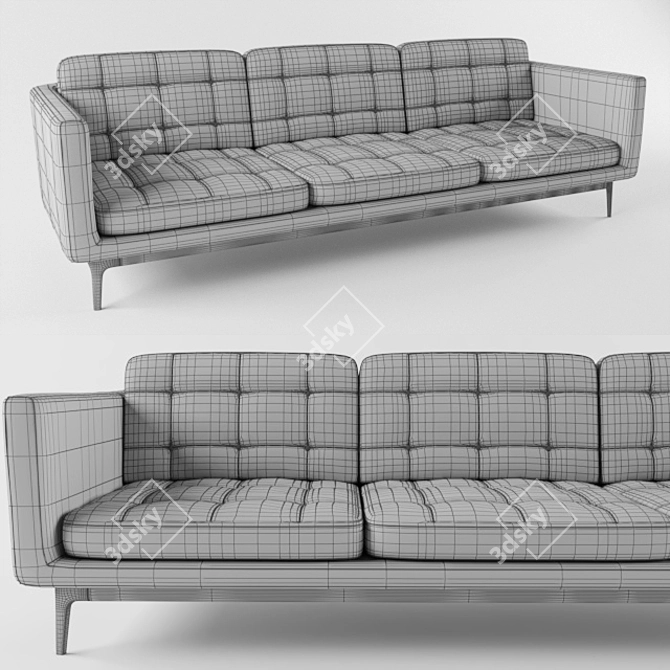 Luxury Comfort Sofa 3D model image 2