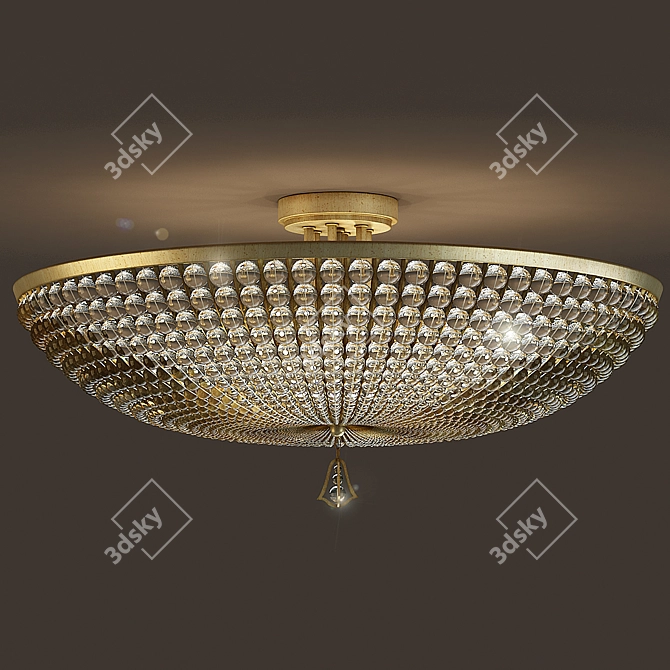 Beaded Crystal Six-Light Chandelier 3D model image 1