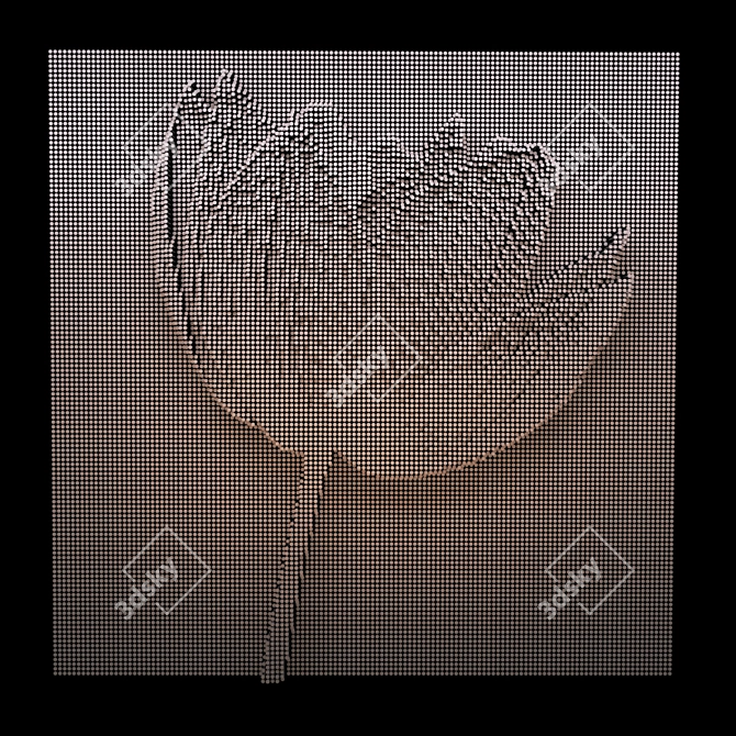 Tulip Decorative Panel: Intricately crafted floral design 3D model image 1