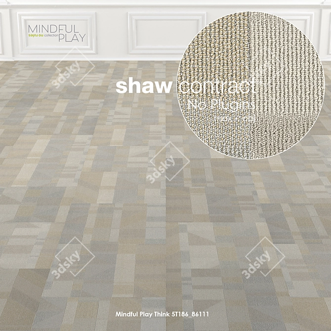 Thoughtful Design: Shaw Carpet Mindful Play Tiles 3D model image 1