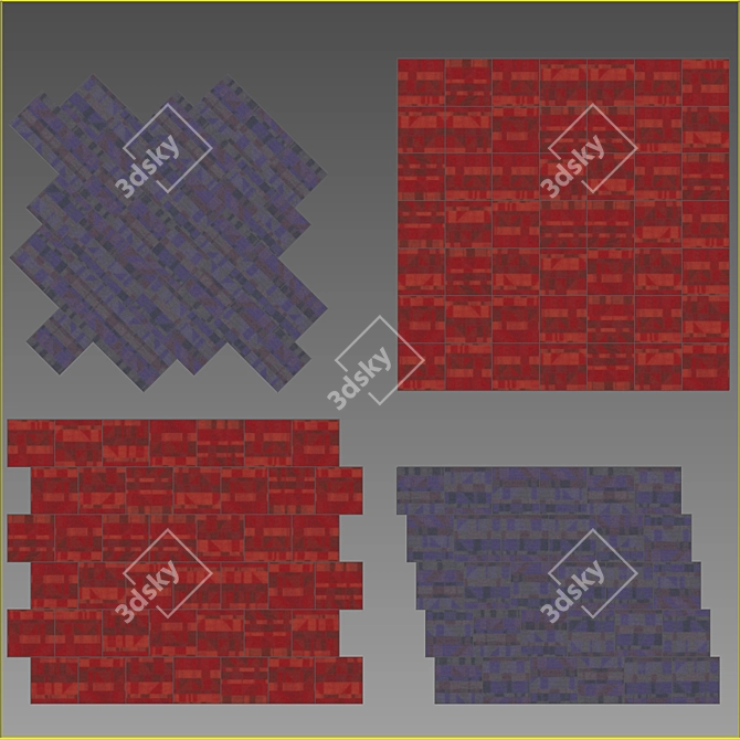Mindful Play Impact: Shaw Carpet Tiles 3D model image 3