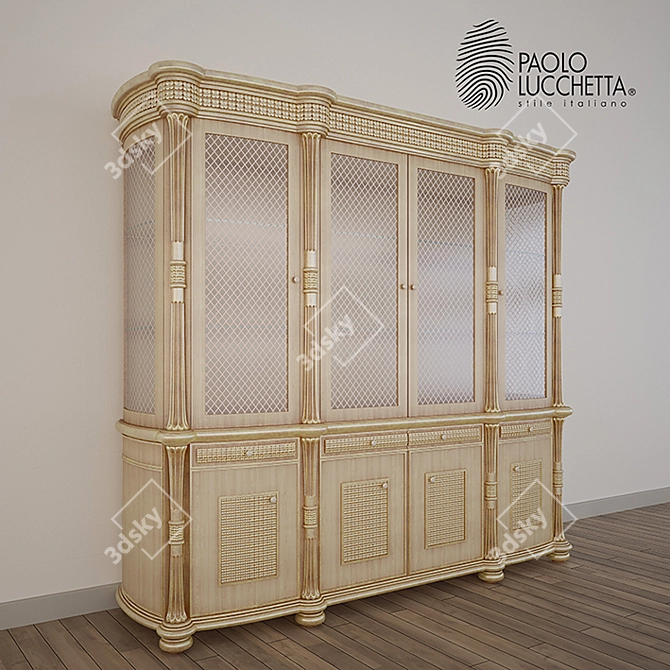 Elegant Wooden Showcase: Sasha/DY.060.04 3D model image 2