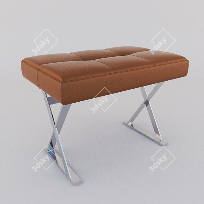 Comfy Cushion Ottoman: Perfect for Relaxation 3D model image 1