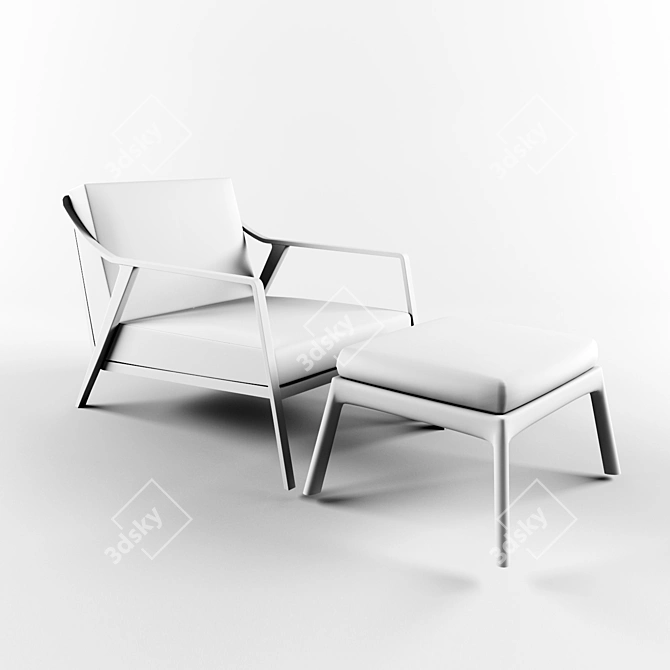  Modern Arm Chair 3D Model 3D model image 3