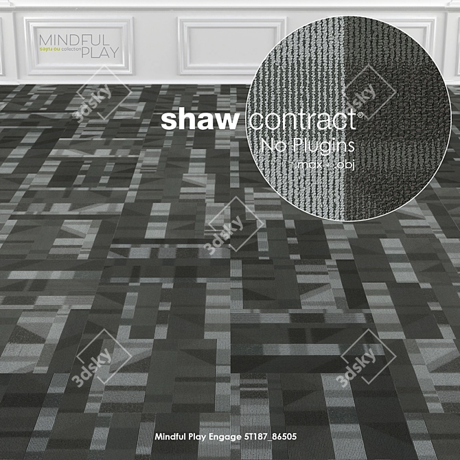 Engage Your Space with Shaw Mindful Play Carpet 3D model image 1