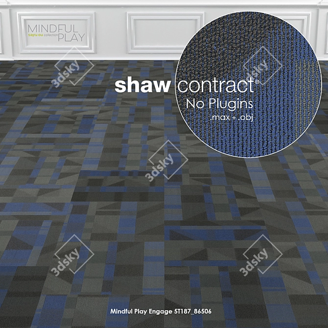 Engage Your Space with Shaw Mindful Play Carpet 3D model image 2