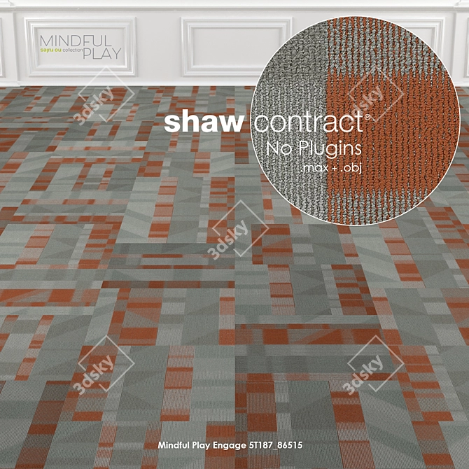 Playfully Engage with Shaw Carpet 3D model image 1