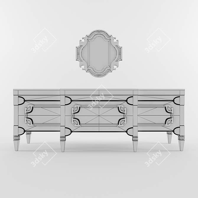 Luxury Windsor Console: Exquisite Design & Superior Craftsmanship 3D model image 3