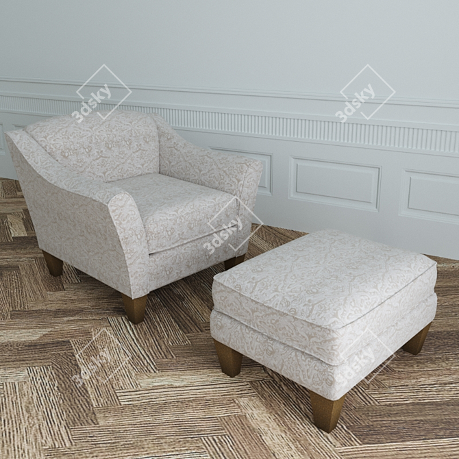 La Z Boy Demi Armchair Set 3D model image 1