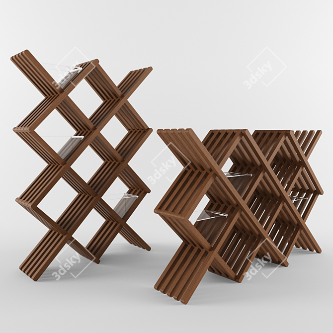 ARPA Bookcase: Space-saving Elegance 3D model image 1