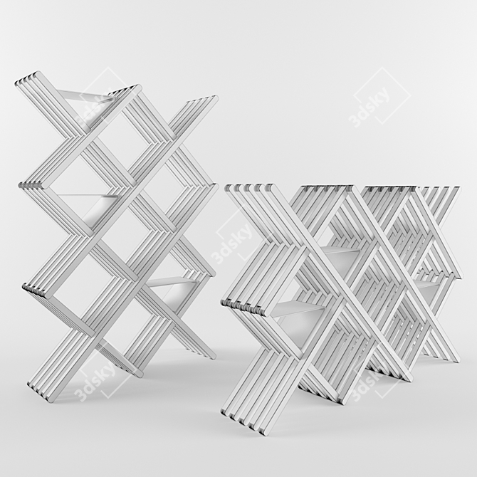 ARPA Bookcase: Space-saving Elegance 3D model image 3