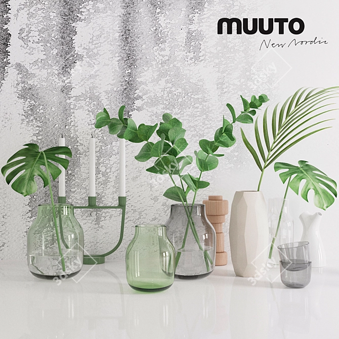 Muuto - New Nordic Vases Set 3D model image 1