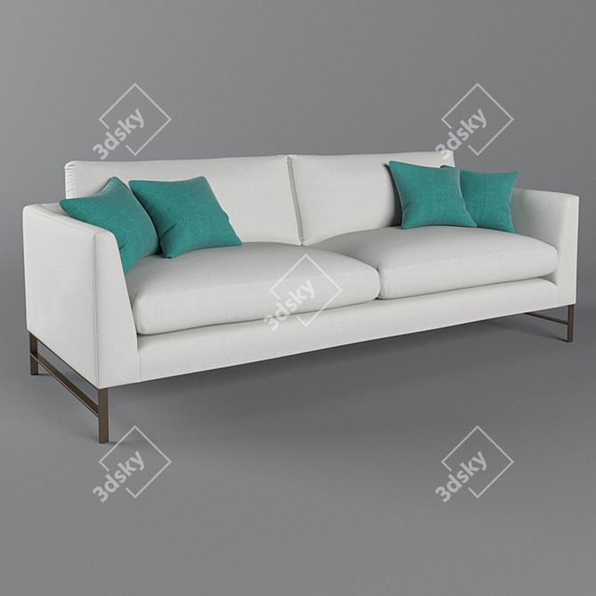 Elegant Genesis Sofa: Crate&Barrel 3D model image 1