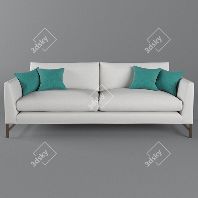 Elegant Genesis Sofa: Crate&Barrel 3D model image 2