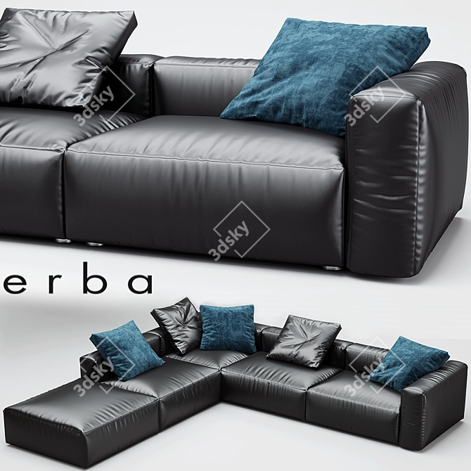 Elegant Italian Aspettami Sofa 3D model image 1
