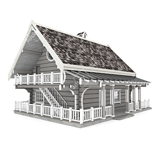 Lafete Log Residential Building 3D model image 2