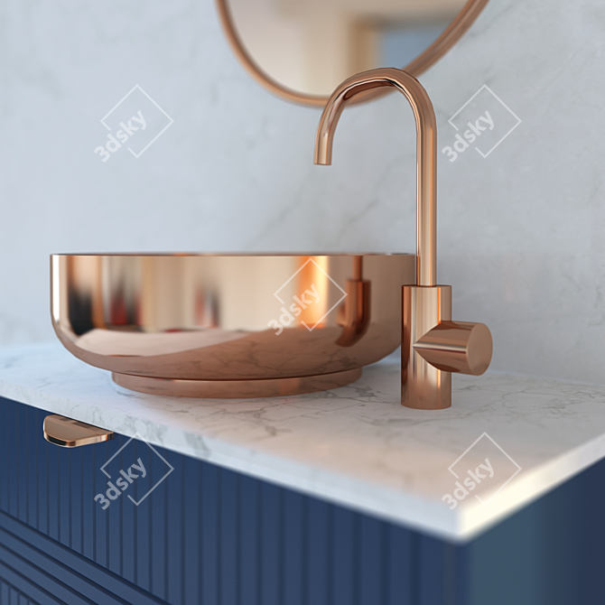 Stylish Bath Furniture 3D model image 2