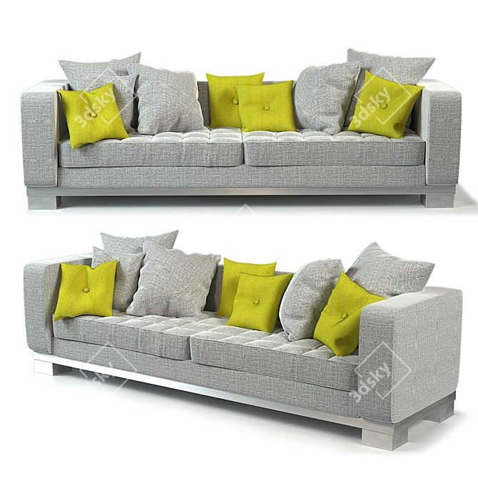 Modern 2-Seater Sofa: Marac ZANZIBAR 3D model image 1