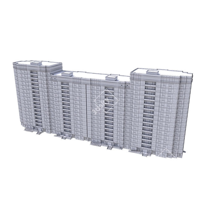 16-storey Residential Tower with Open Floor Plan 3D model image 3