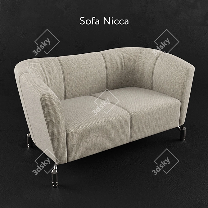 Unital Nicca Sofa: Modern Style, 1450x860x800 3D model image 1