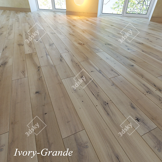 Vintage Oak Flooring Collection: Barlinek 3D model image 1