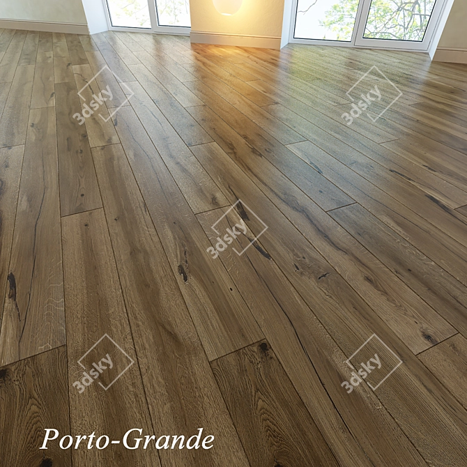 Vintage Oak Flooring Collection: Barlinek 3D model image 2