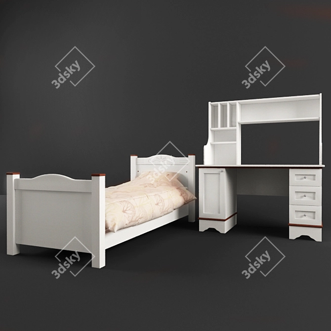 Playful Haven: Kids Furniture Set 3D model image 1