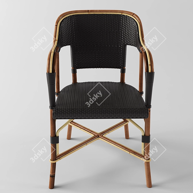 French Cafe Chair: Timeless Elegance 3D model image 2
