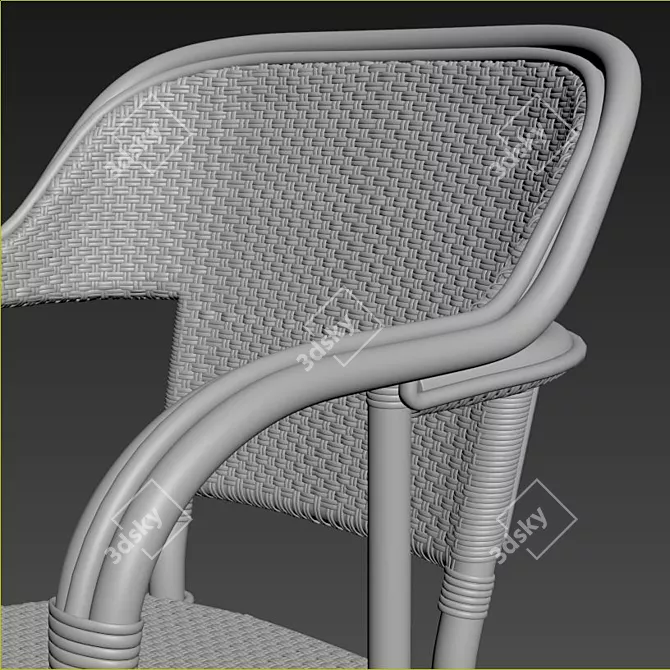 French Cafe Chair: Timeless Elegance 3D model image 3