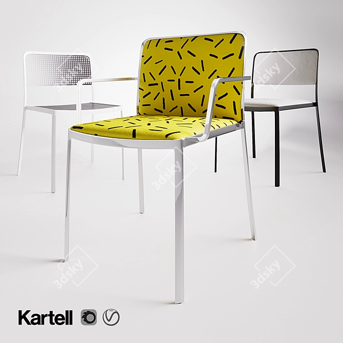 Kartell Audrey Chairs: Modern Polygonal Design 3D model image 1