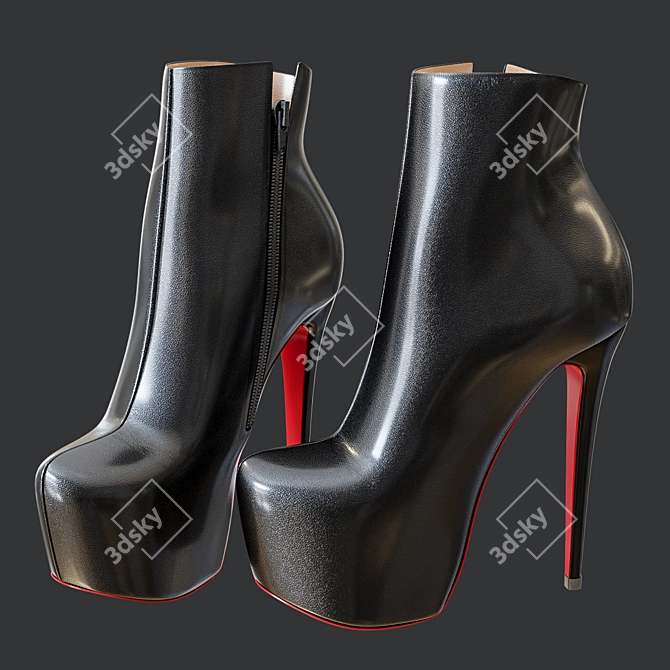 Daf Booty: Striking Louboutin Booties 3D model image 1