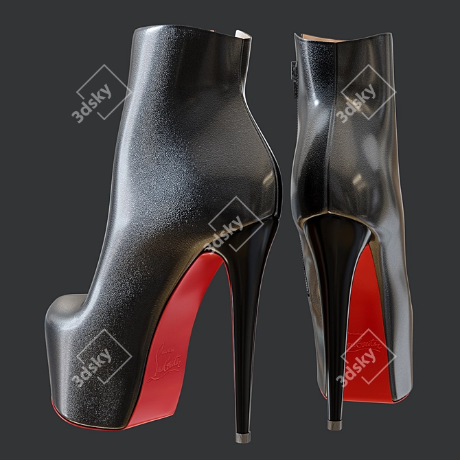 Daf Booty: Striking Louboutin Booties 3D model image 2