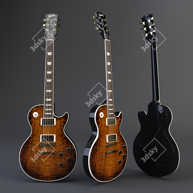 Gibson Les Paul Custom Electric Guitar 3D model image 1