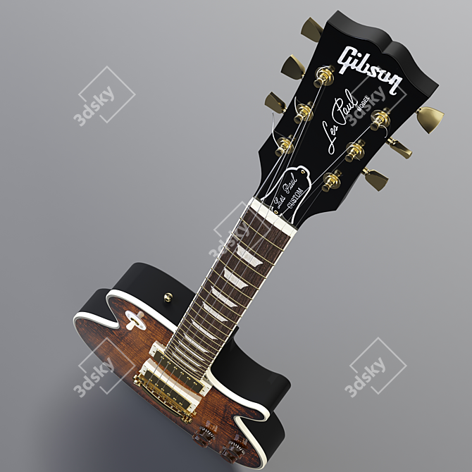 Gibson Les Paul Custom Electric Guitar 3D model image 2