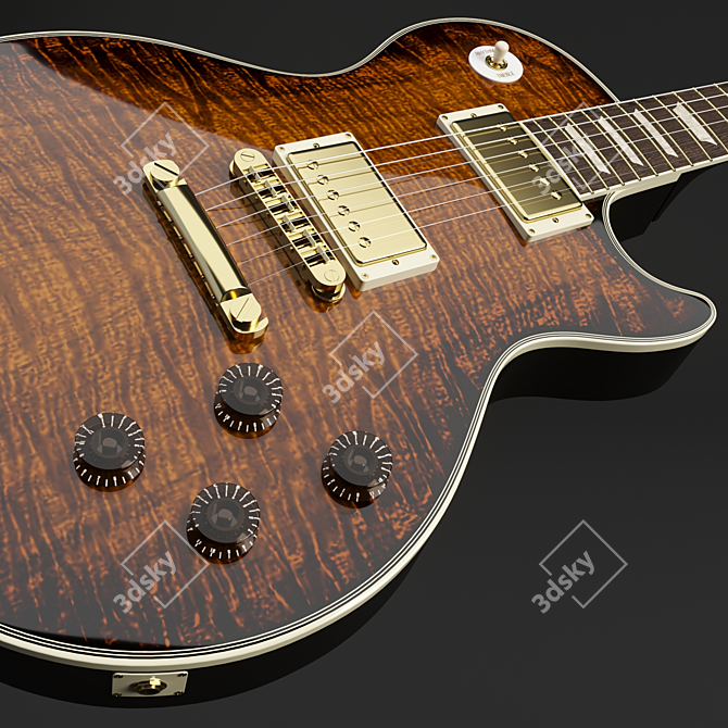 Gibson Les Paul Custom Electric Guitar 3D model image 3
