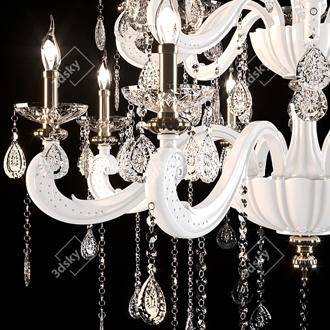 Elegant MEEROSEE Chandelier 3D model image 2