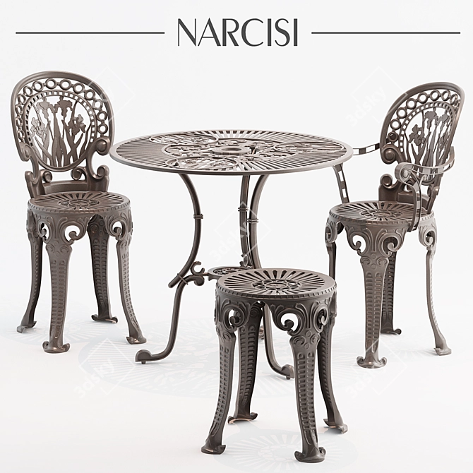 Narcisi Garden Chair: Sleek and Stylish 3D model image 1