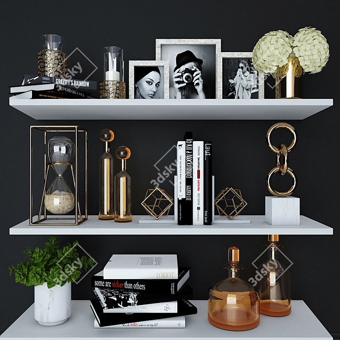 Elegance Collection: 14-Piece Decor Set 3D model image 1