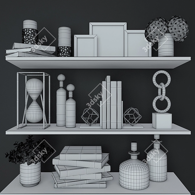 Elegance Collection: 14-Piece Decor Set 3D model image 2