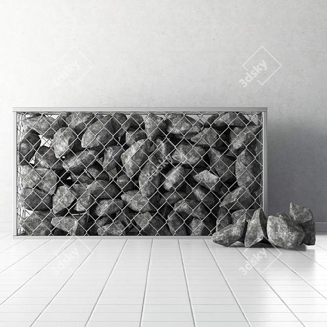 RockStone Gabion Mesh 3D model image 1