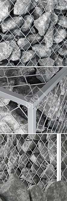 RockStone Gabion Mesh 3D model image 2