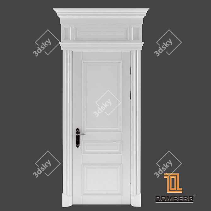 Classic Style Domberg Wooden Door 3D model image 1